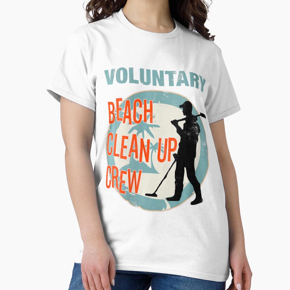 Womens Beach Clean Up Crew Metal Detecting Treasure Hunt Accessory V-Neck by MonterMo Unisex , , , Long Sleeve Tee