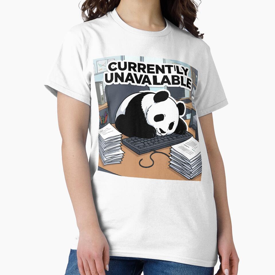 Panda Burnout – Corporate Exhaustion Meme Sticker by SoftAuraStudi0 Unisex , , , Long Sleeve Tee