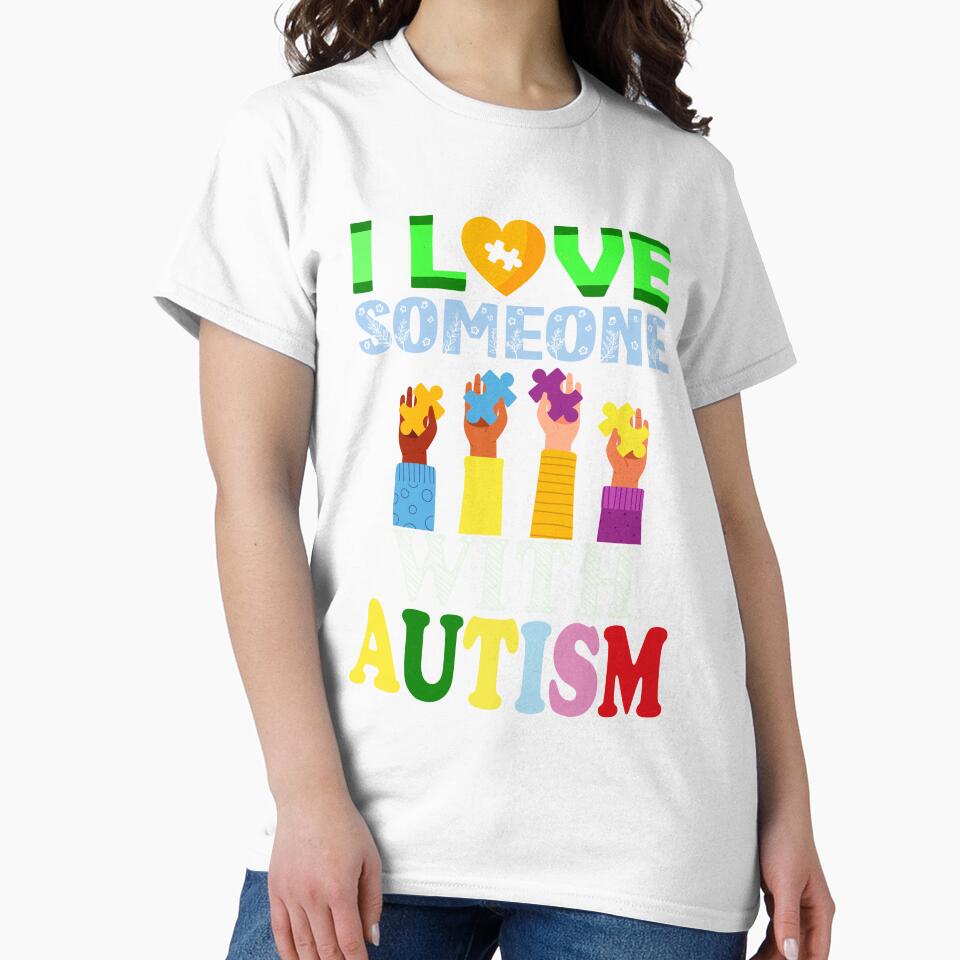 I love someone with autism by MangaCortaTees Unisex , , , Long Sleeve Tee