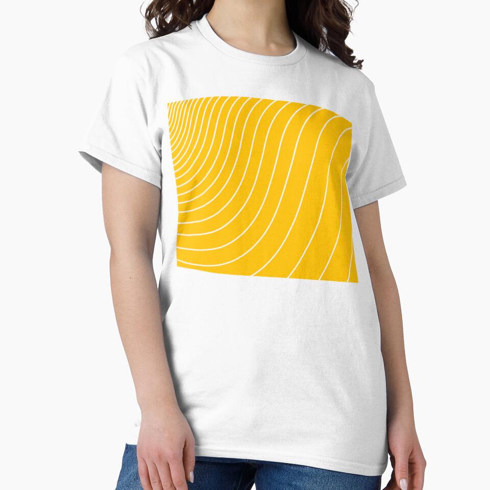Mid century modern wave in yellow by CherieTree