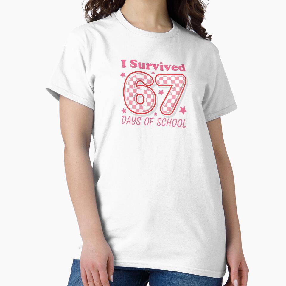 I Survived 67 Days Of School Funny 67 Meme Teachers Students by diyoor Unisex , , , Long Sleeve Tee