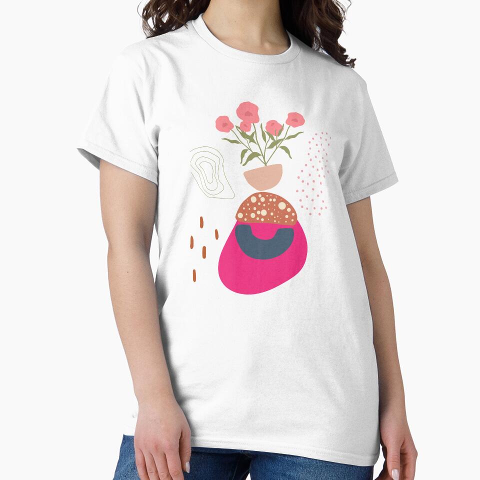 Fun abstract shapes watercolour flowers design by Favegiftings1