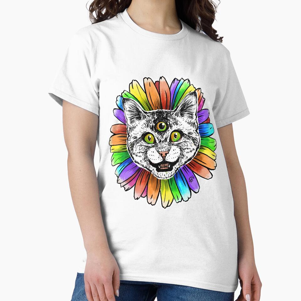 Flower Power Kitty Kat by InsomniaHeadArt