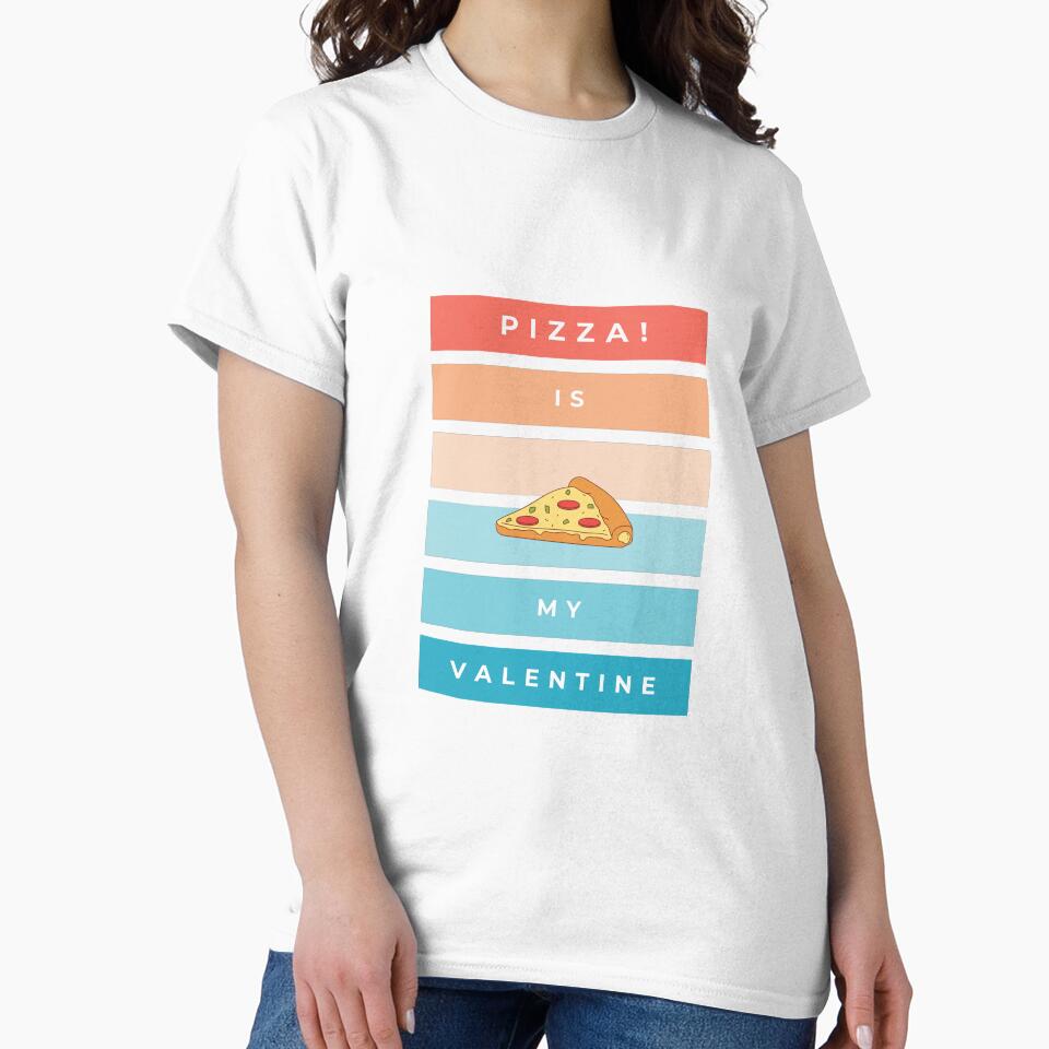 Pizza is my valentine by Magical Designs Unisex , , , Long Sleeve Tee