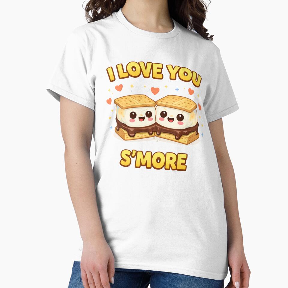 I Love You S’more Cute Food Pun by Papier Atelier Art Unisex , , , Long Sleeve Tee