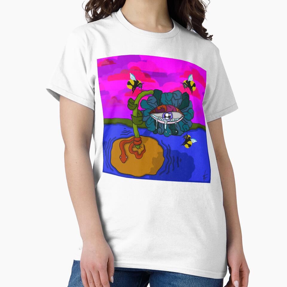 (Sad Freida) all seeing eye psychedelic flower art by VantaTheArtist