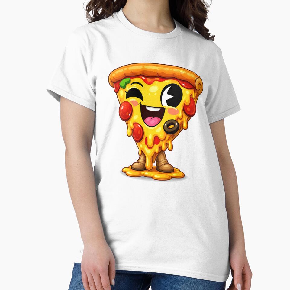 Pizza Toon by capitanmoscamx Unisex , , , Long Sleeve Tee