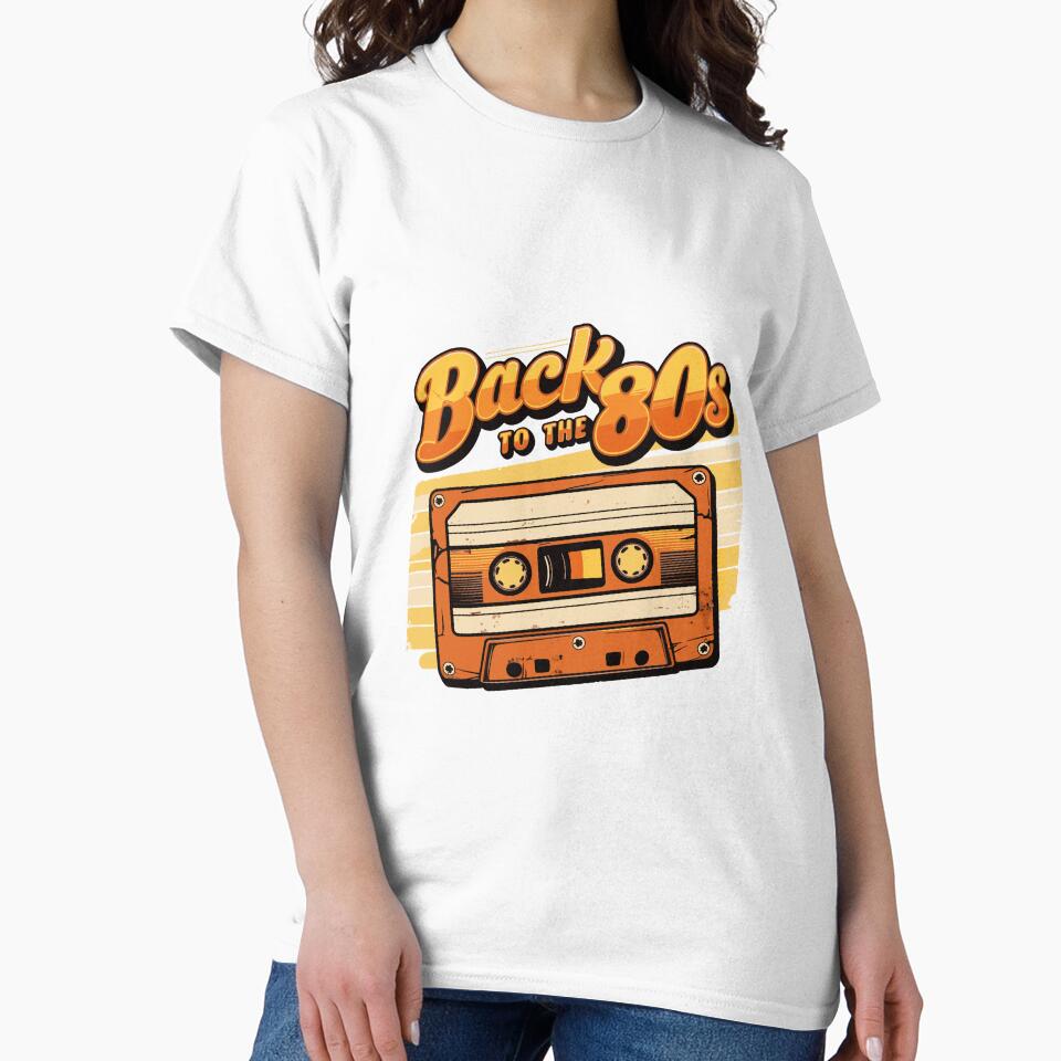 Back to the 80s Retro Cassette Tape Vintage 1980s Nostalgia Design by Valisdesign Unisex , , , Long Sleeve Tee
