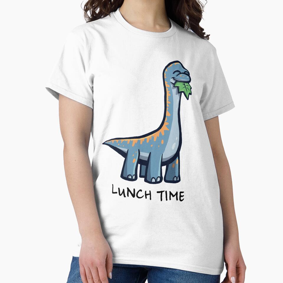 Lunch Time Dino by RBangerterArt Unisex , , , Long Sleeve Tee