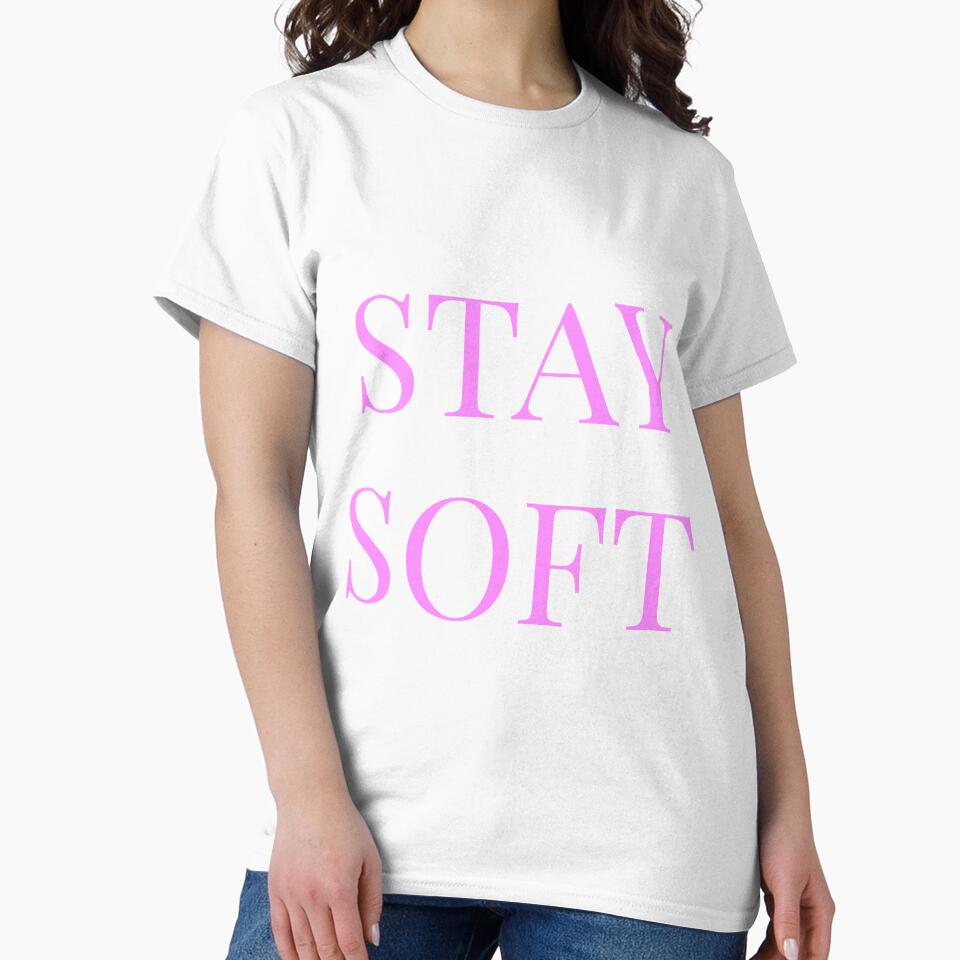 Stay soft, motivation caption, title, text, doable by wizard-work Unisex , , , Long Sleeve Tee
