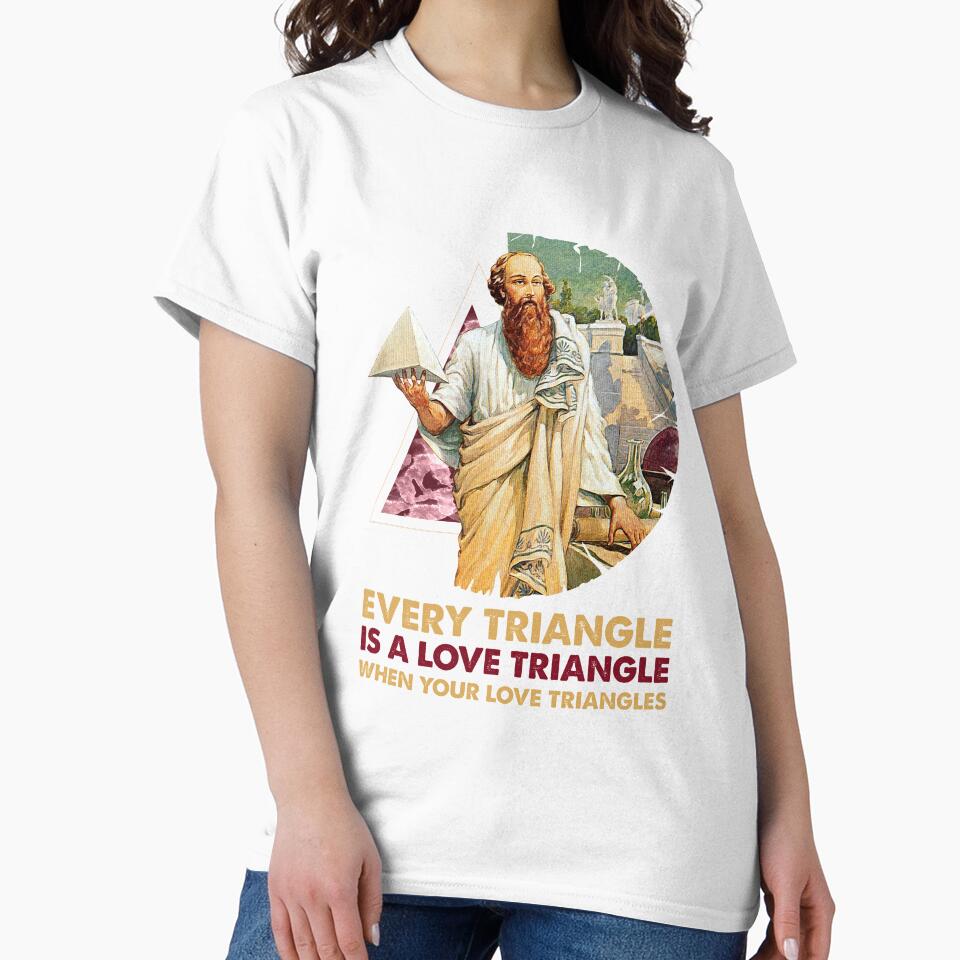 Fun Science & Math Nerdy Pythagoras Triangles Meme Quote Artistic Design by NomYen . Unisex , , , Long Sleeve Tee