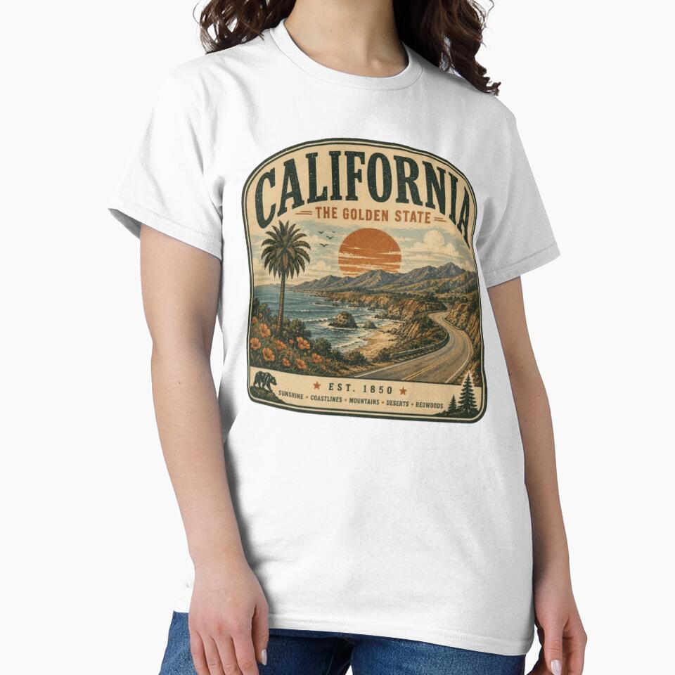 Vintage California Shirt/Sweathshirt/Long Sleeve/Sticker by projectbadass Unisex , , , Long Sleeve Tee