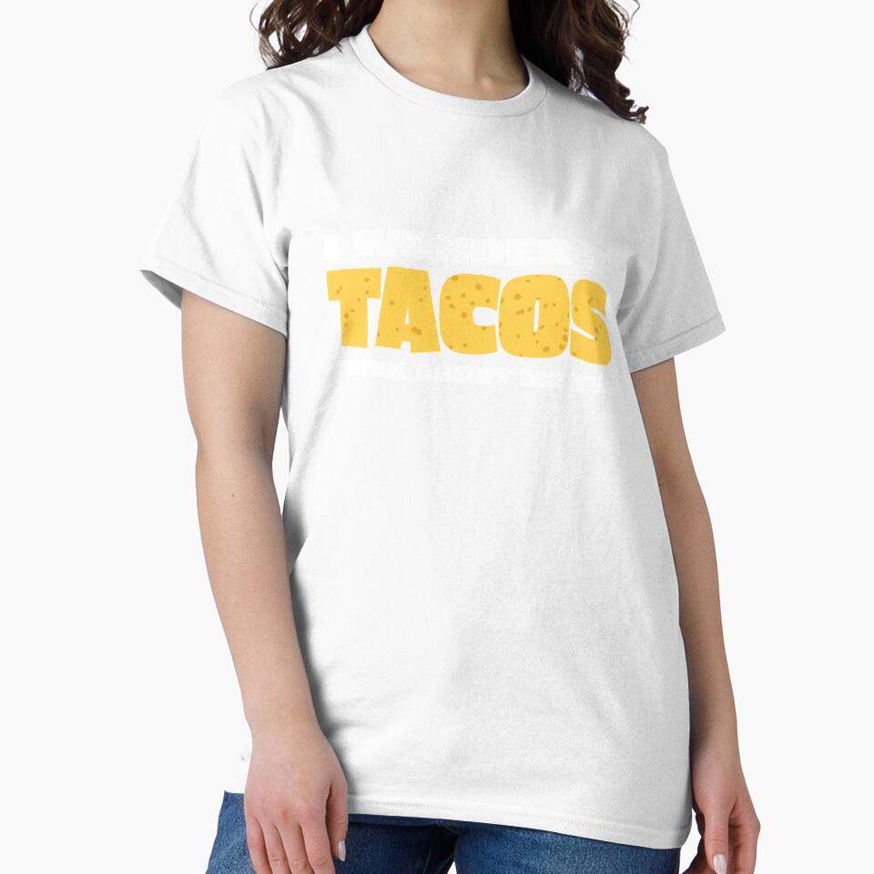 Funny Taco Lover I Wonder if Tacos by RoguePixel Unisex , , , Long Sleeve Tee