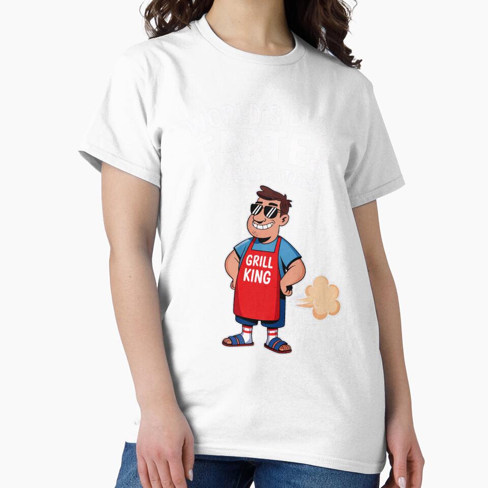 World’s Best Farter I Mean Father Funny Grill King Dad Joke Gift by PosiMCreations Unisex , , , Long Sleeve Tee