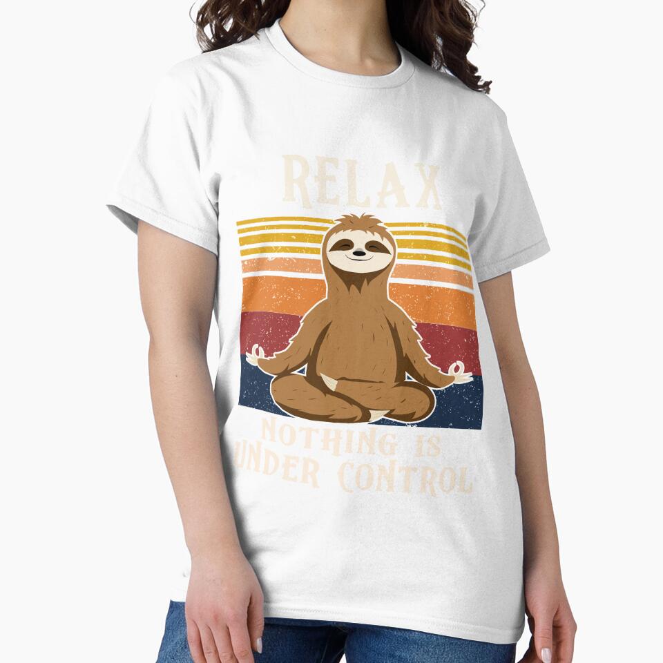 Funny Sloth Yoga Retro Vintage Gift by Hodbi