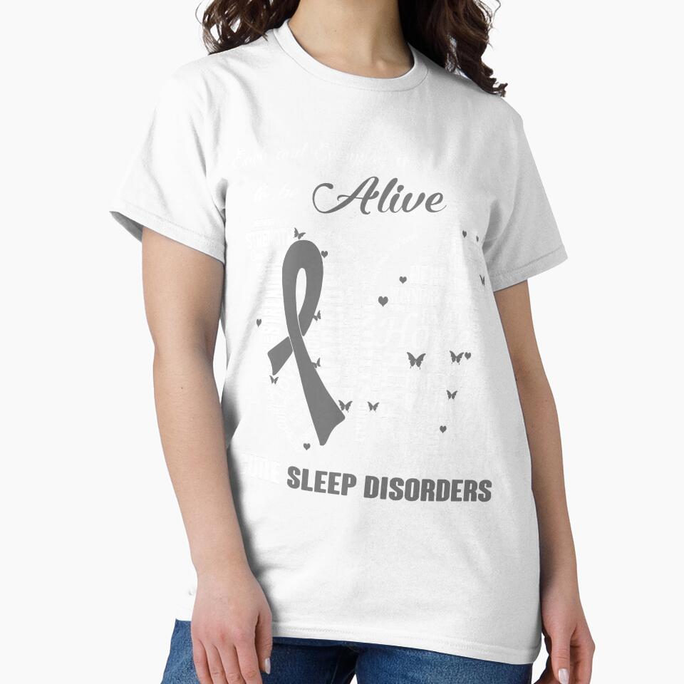 Butterfly Ribbon Cure Sleep Disorders Awareness by Tadmab Unisex , , , Long Sleeve Tee