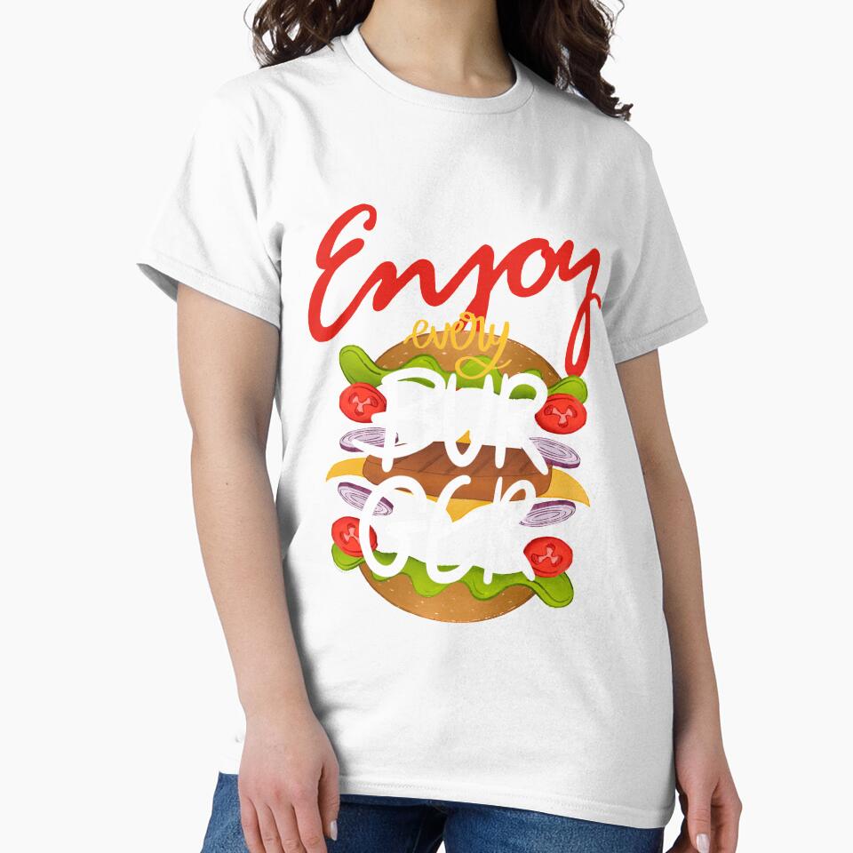 Enjoy Every Burger | Big cheese burger by Mixture-DESIGN Unisex , , , Long Sleeve Tee