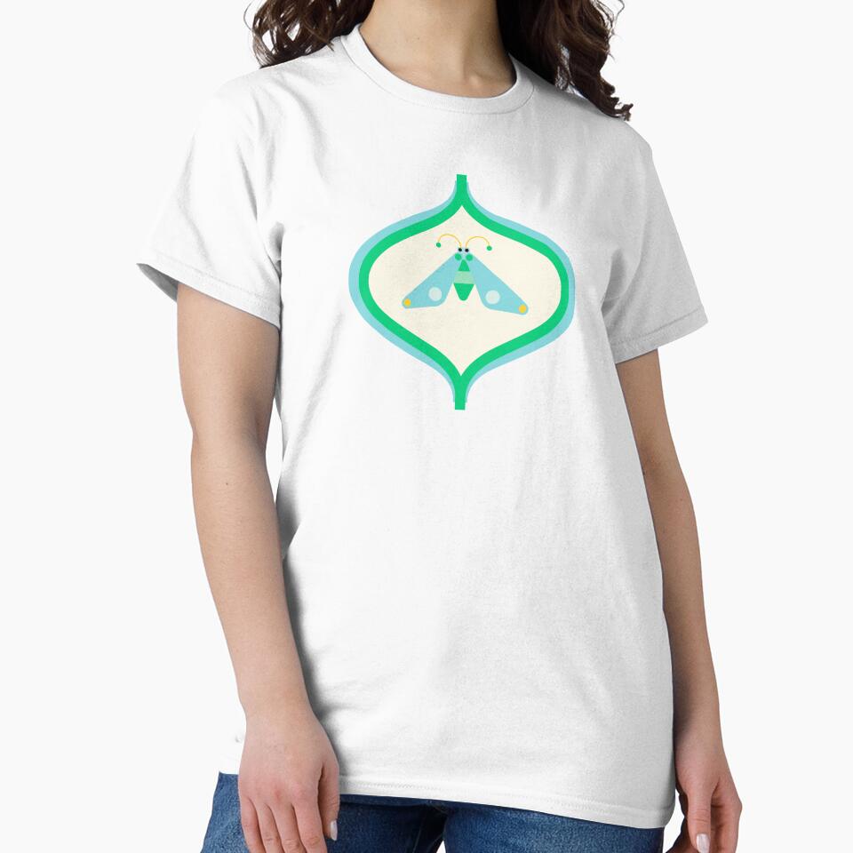 Cute retro blue and green bug by marufemia