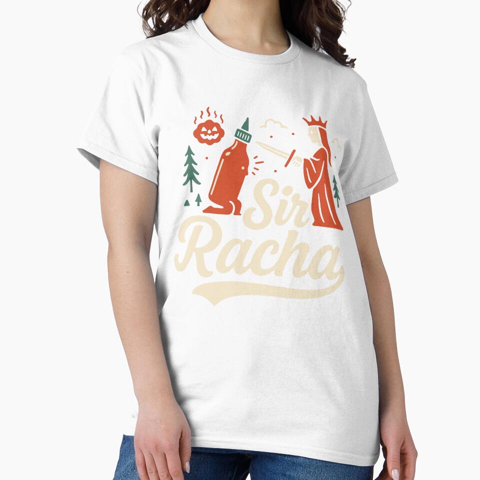 Sir Racha Hilarious Meme Humor Design by LuminOrb Unisex , , , Long Sleeve Tee