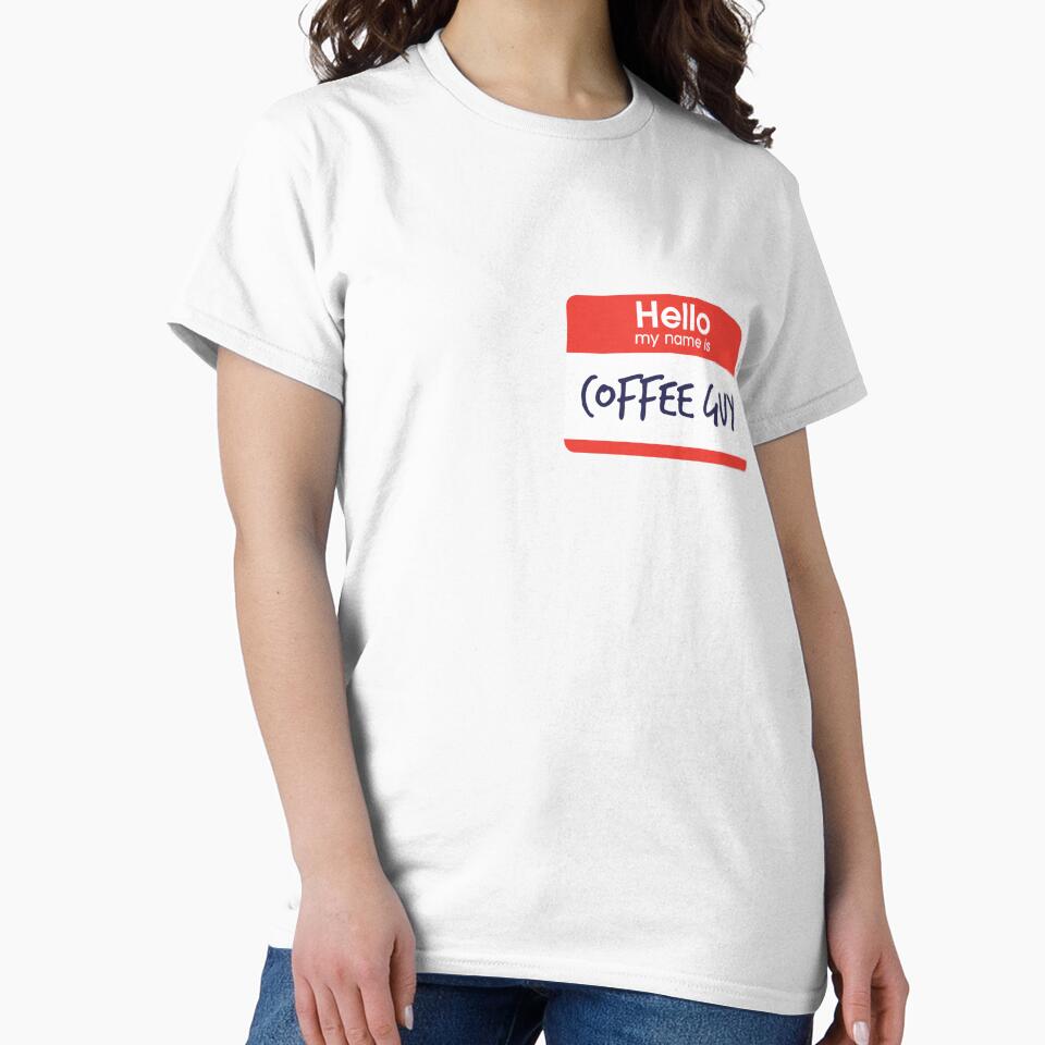 Hello My name is Coffee Guy by DoodleDashCollective Unisex , , , Long Sleeve Tee