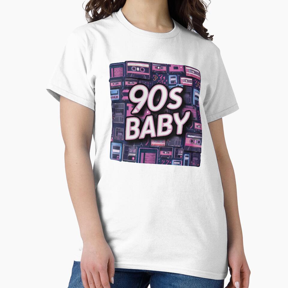 90s Baby With Cassette Tapes by Itsheartshop Unisex , , , Long Sleeve Tee