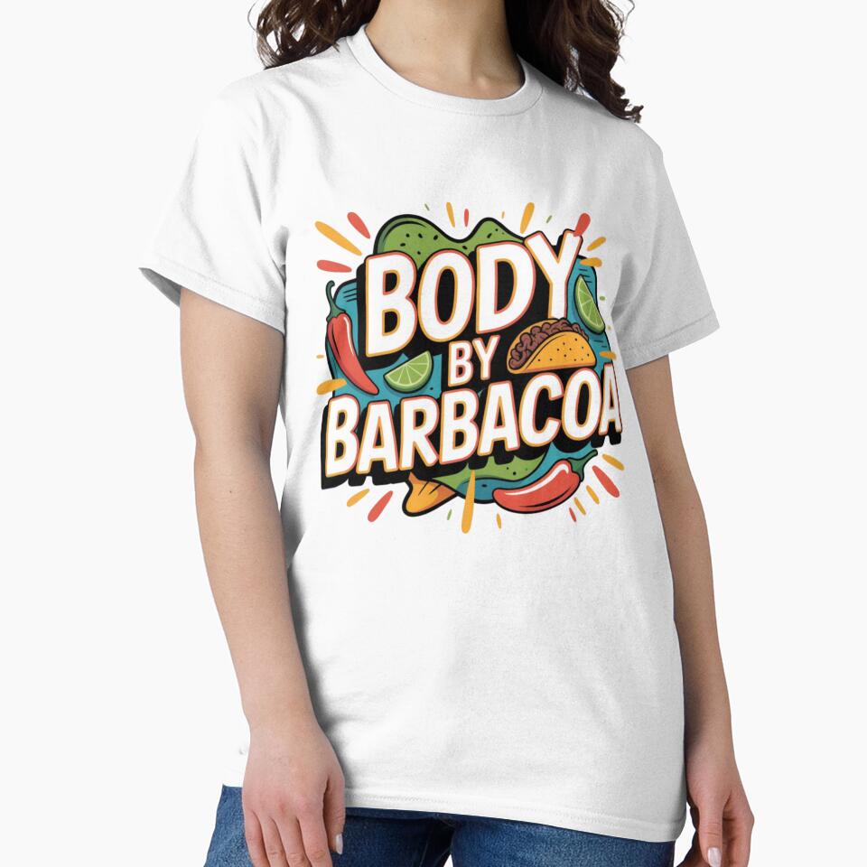 Body By Barbacoa Funny Mexican Food Humor Fitness Parody by MagicSD Designs Unisex , , , Long Sleeve Tee