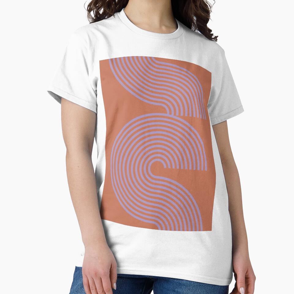 Terracotta Veri Peri Retro Line Art by Inogitna Designs