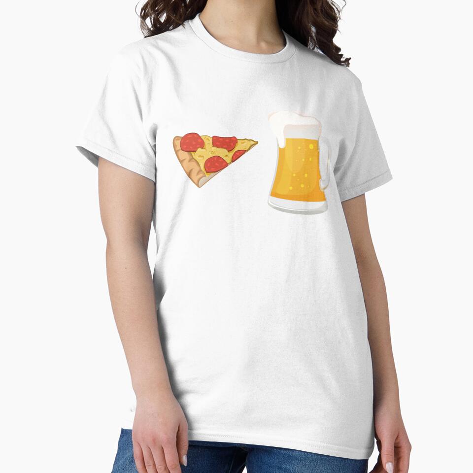 Pizza and beer by Gezwompl Unisex , , , Long Sleeve Tee