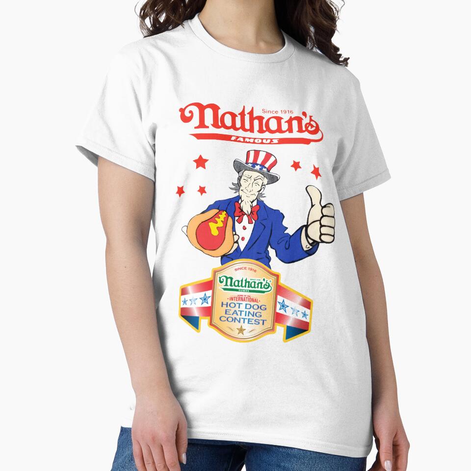 Joey Chestnut Nathans Hot Dog Eating Fourth Of July 2021 by TekknoOutfits Unisex , , , Long Sleeve Tee
