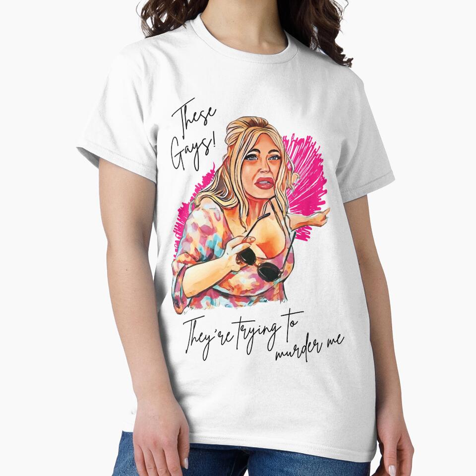 These Gays! They're trying to murder me! - White Lotus by Voodoo Catdaddy Unisex , , , Long Sleeve Tee