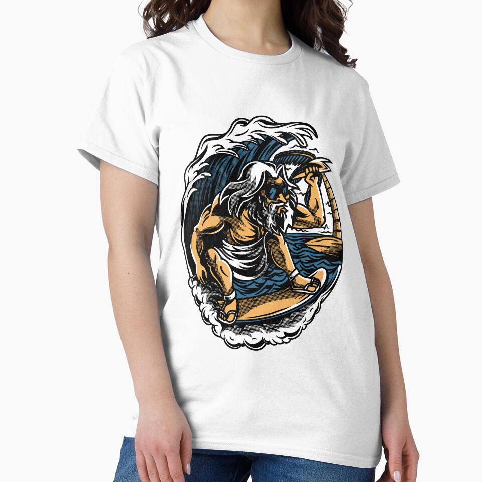 Big Cool Wave Retro Surf Vintage Big Wave by tempotats Unisex , , , Long Sleeve Tee