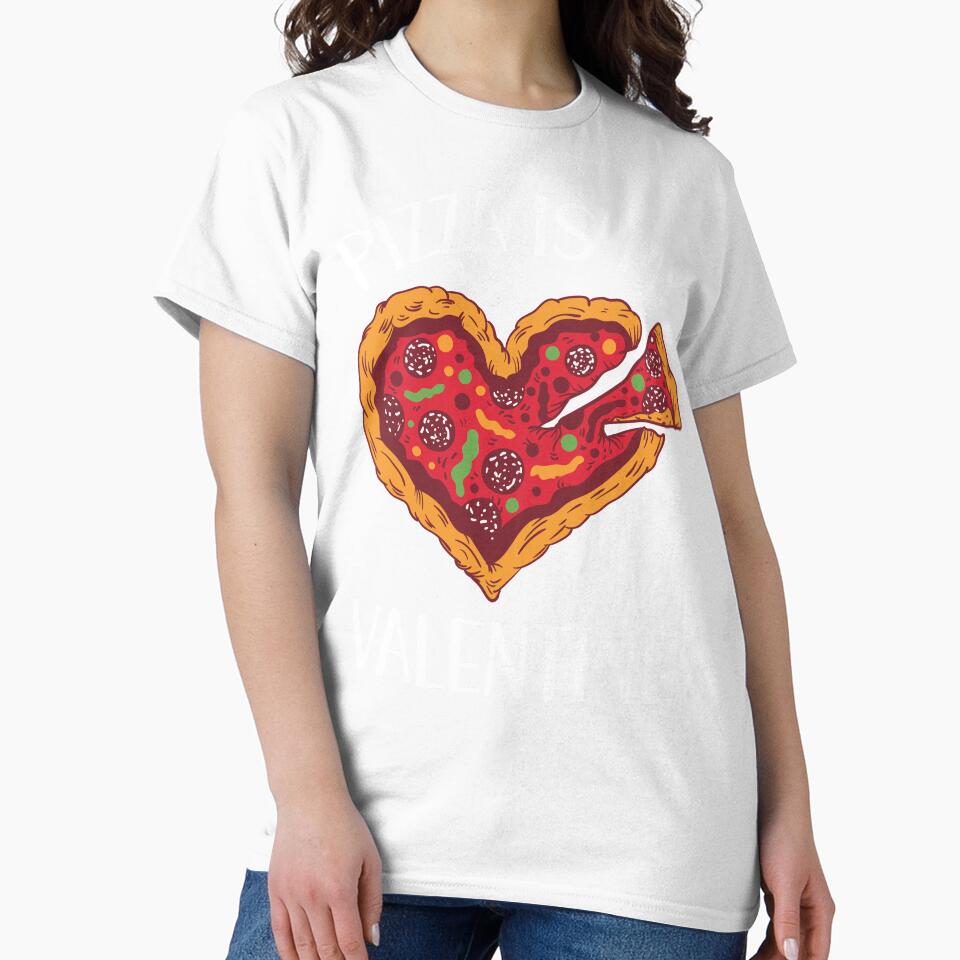 Pizza Is My Valentine by OnepixArt Unisex , , , Long Sleeve Tee
