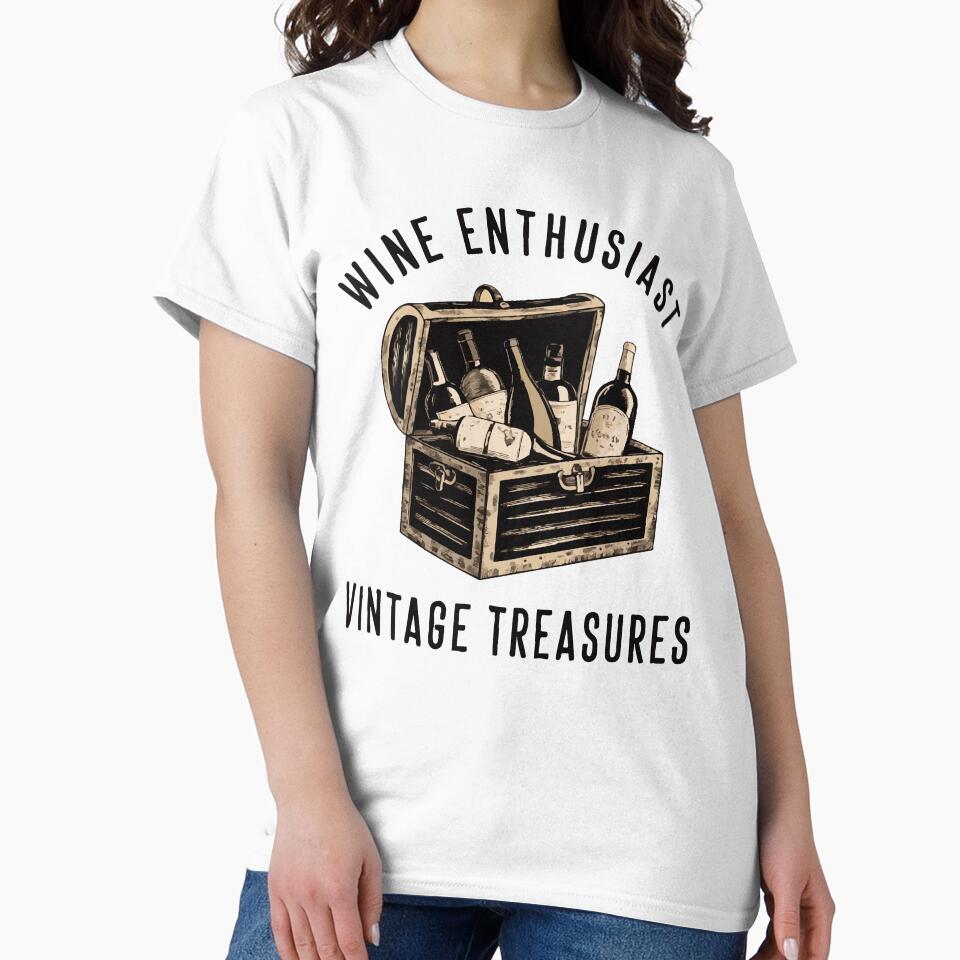 Wine Enthusiast Vintage Treasures by WineandWear Unisex , , , Long Sleeve Tee