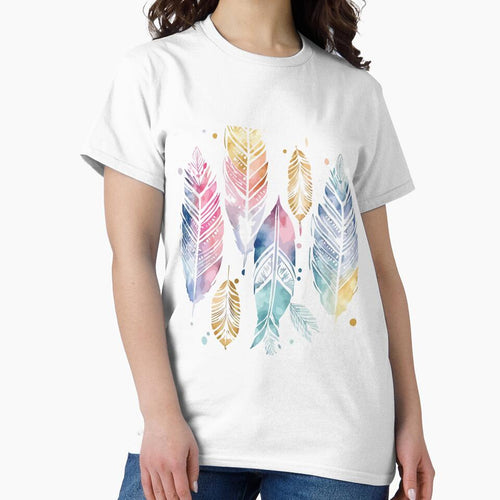 A Delicate Pastel Feathers Watercolor - Boho Chic Patterns by GVRDesign