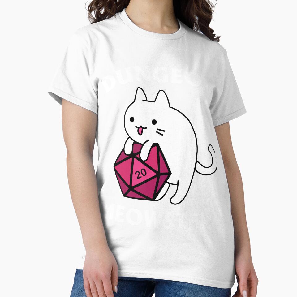Dungeon Meowster Gamer Cat Pun Classic by NERMEN Unisex , , , Long Sleeve Tee