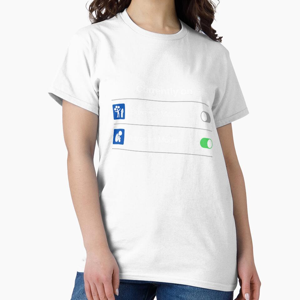 Currently On Introvert Mode 2 (Black) by lamweixing Unisex , , , Long Sleeve Tee