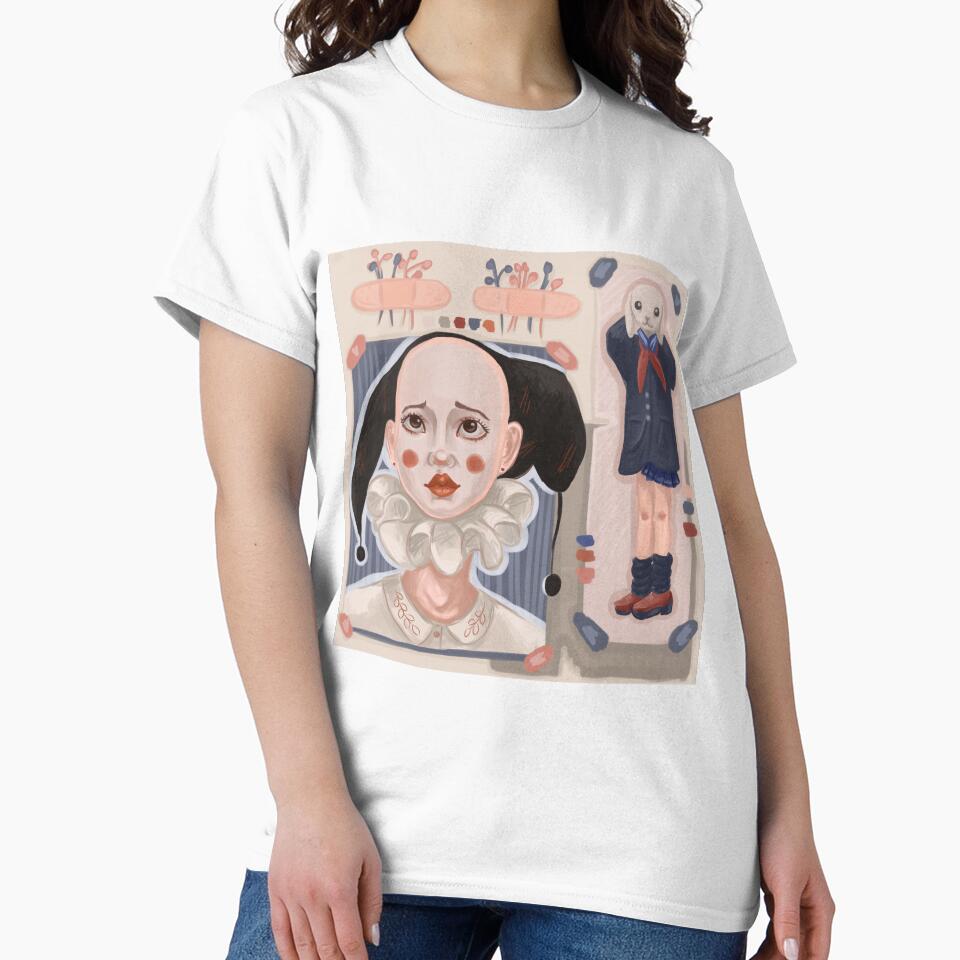 Sad clown portrait by darkmoonlight- Unisex , , , Long Sleeve Tee