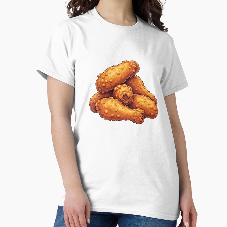 Vintage Fried Chicken Wings Retro Food Lover by SOUFIANE1991 Unisex , , , Long Sleeve Tee
