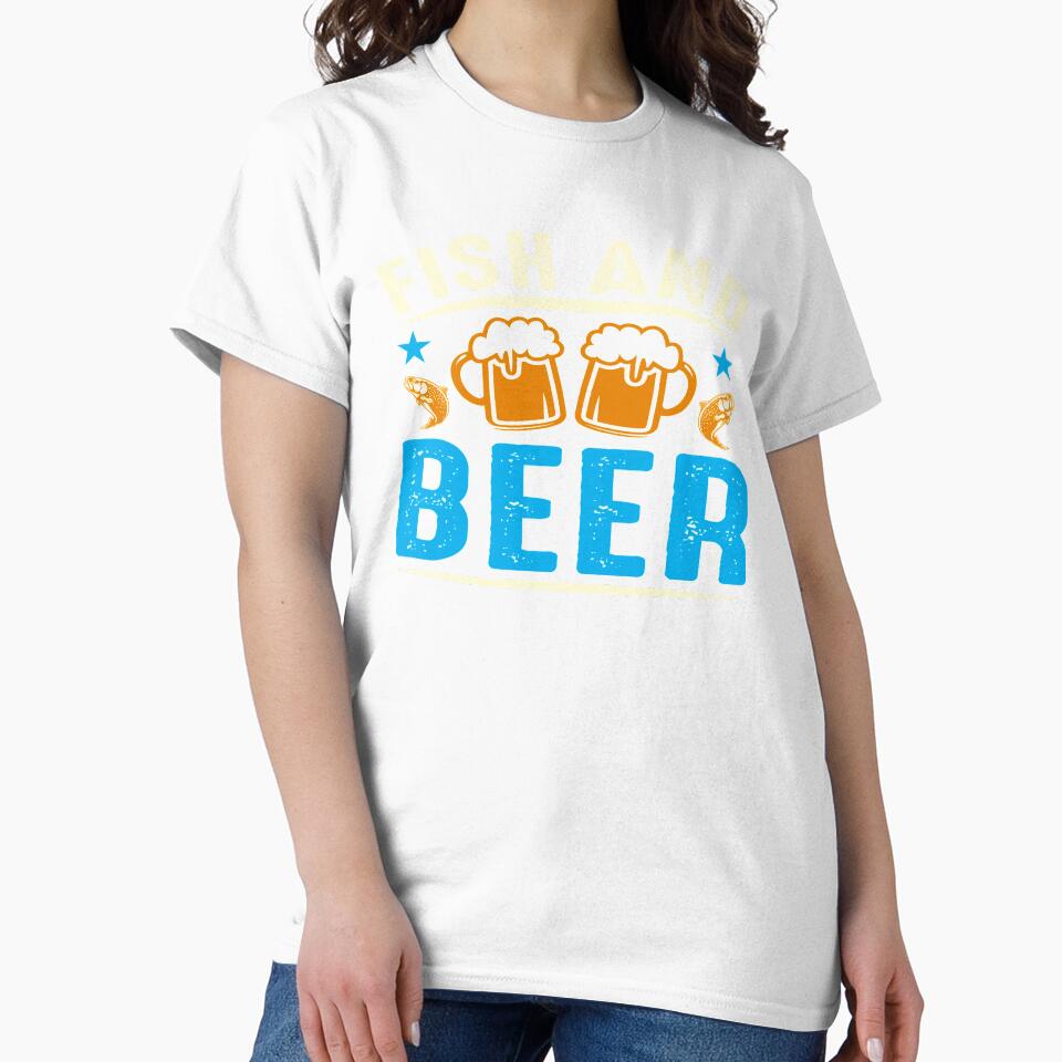 fish and beer by caphatshirt Unisex , , , Long Sleeve Tee