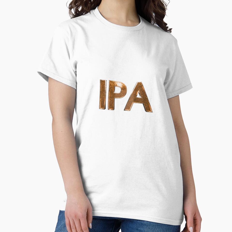 IPA Beer Typography Design by trepiu Unisex , , , Long Sleeve Tee