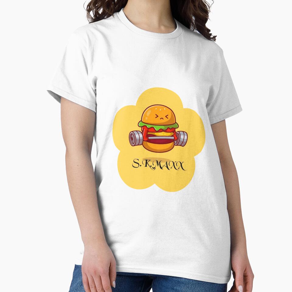 Funny burger lifts weights by SKMAXX Unisex , , , Long Sleeve Tee