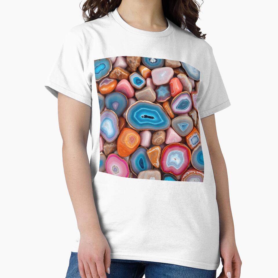 Agate Stone 1 by HebaRK Studio Unisex , , , Long Sleeve Tee
