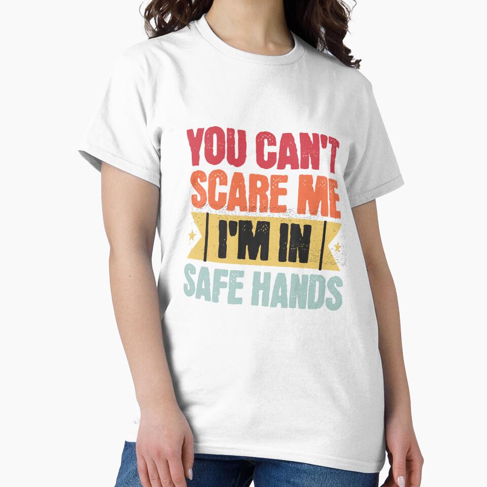 You Can’t Scare Me, I’m in Safe Hands – Islamic Motivational Design by veilEvision Unisex , , , Long Sleeve Tee