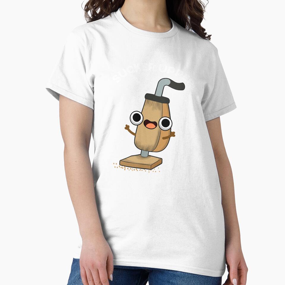 Sucker Upper Funny Vacuum Cleaner Pun (Dark BG) by punnybone Unisex , , , Long Sleeve Tee