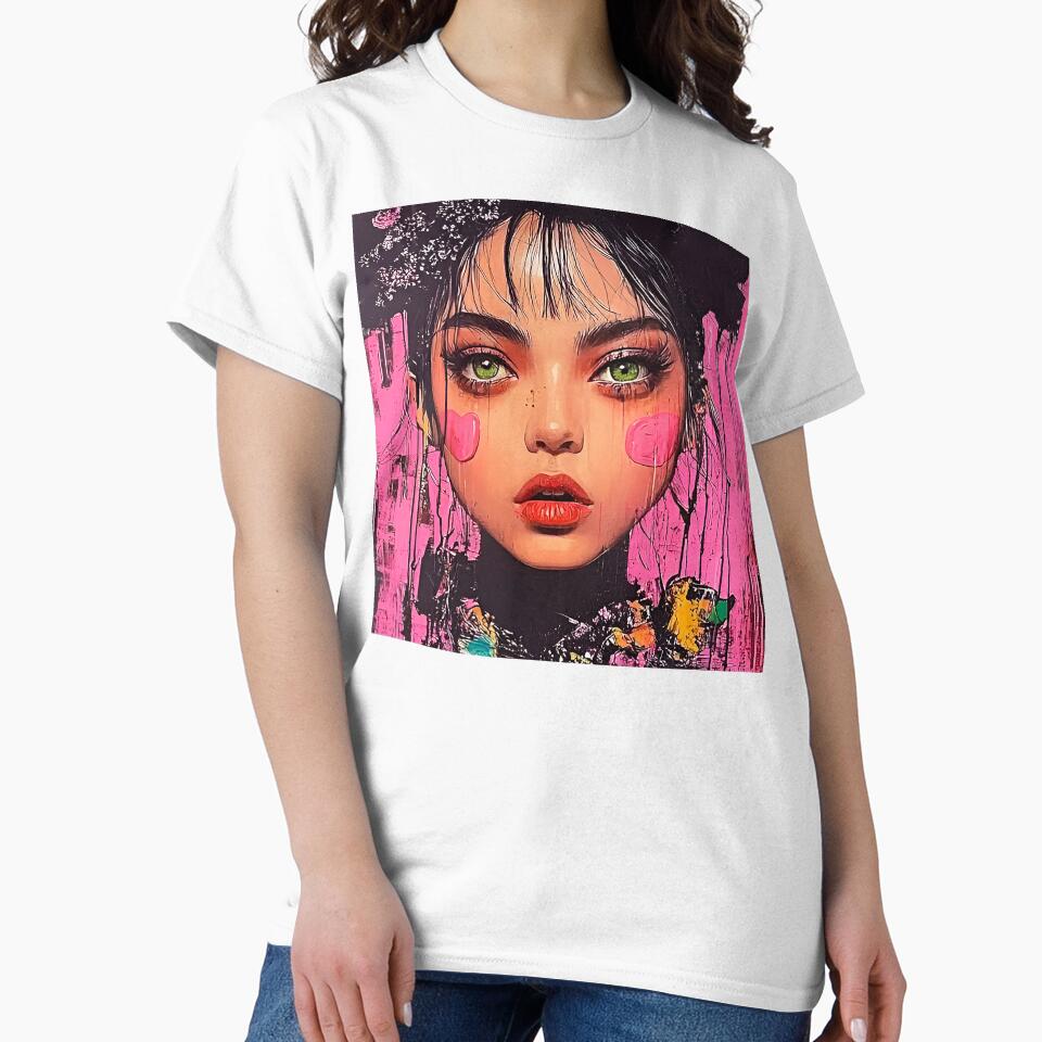 Whimsy Pop Art Female Collage-Inspired Playful Art by DEC02 Unisex , , , Long Sleeve Tee