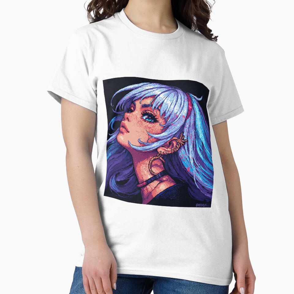 Retro cool Beautiful Girl colorful by jimcaza Unisex , , , Long Sleeve Tee