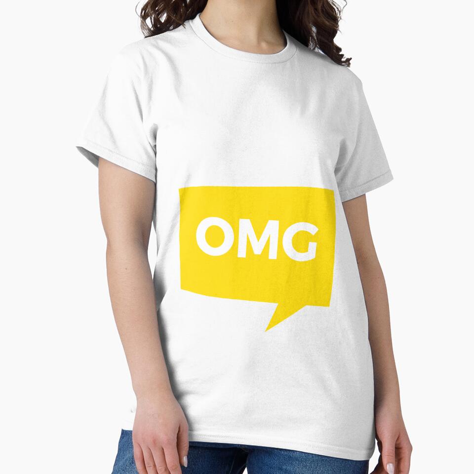 OMG OH My GOD Yellow Novelty Design by popotamfriends Unisex , , , Long Sleeve Tee
