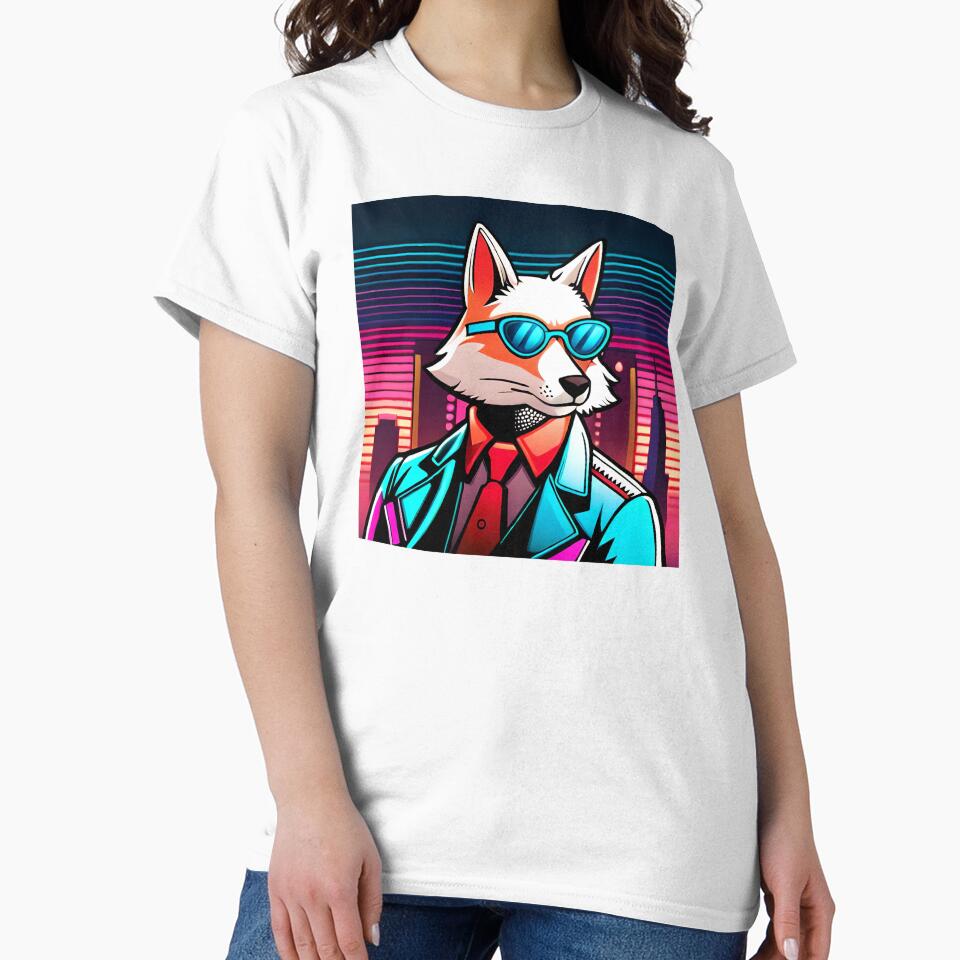 Synthwave Fox by zordhero Unisex , , , Long Sleeve Tee