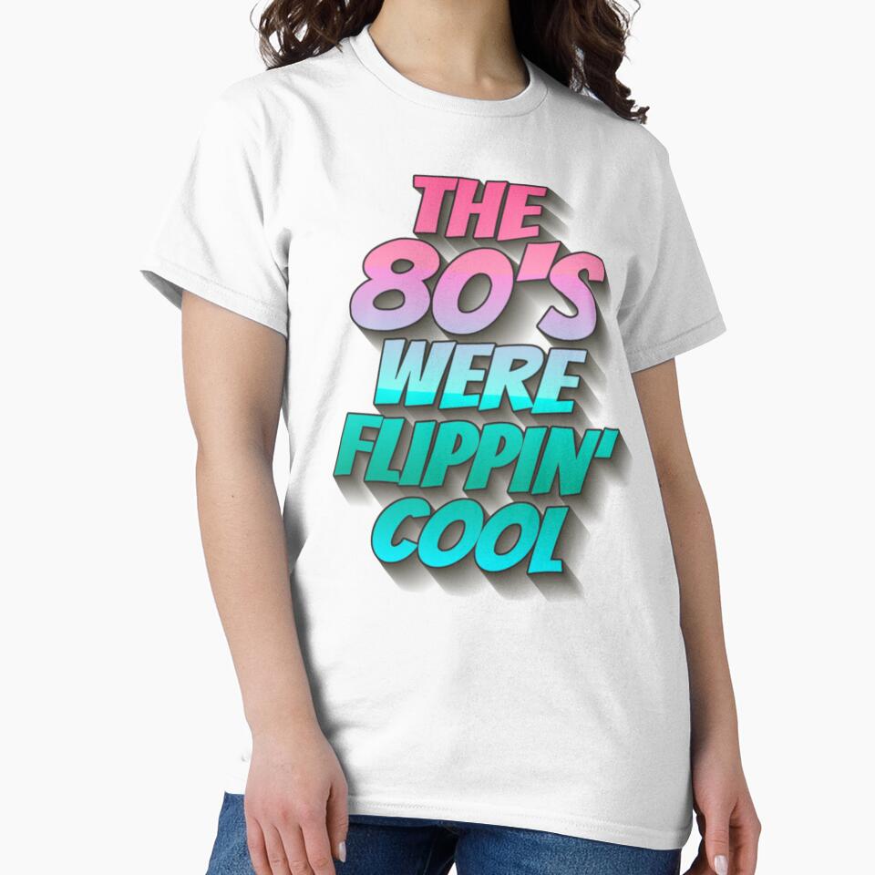 The 80's Were Flippin' Cool, Ombre Pastel Retro Style Design by TrulyEpoque Unisex , , , Long Sleeve Tee