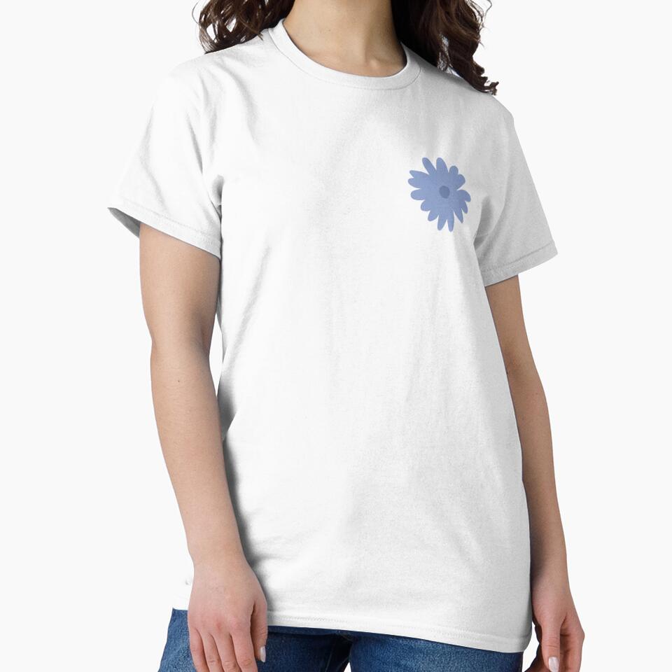 Minimalist Dusty Blue Flower Design by MagicallyStagey